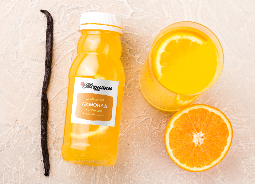 Домашний лимонад Апельсин и крем-сода